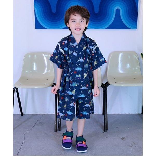 浴衣 恐竜柄甚平 キッズ 子供 男の子