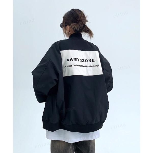 ma1 ma-1 春アウター ショート丈 AWEY3ZONEラベルデザインMA-1ブルゾン レディー...