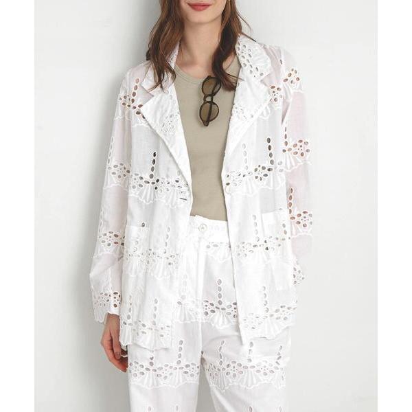 コート アウター コットンレースジャケット レディース