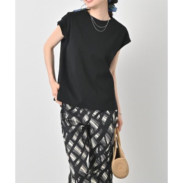 tシャツ 強撚エグゼクティブジャージーバックボタンアクセントフレンチプルオーバー｜UV加工 レディー...