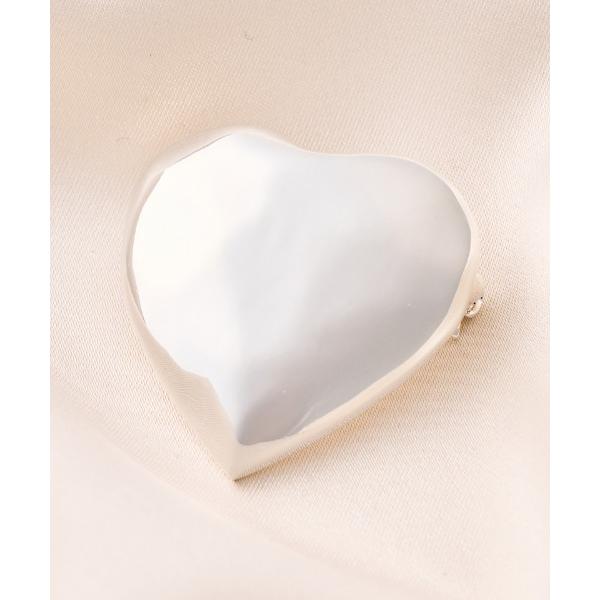 ブローチ 日本製ハンドメイドハートブローチ レディース