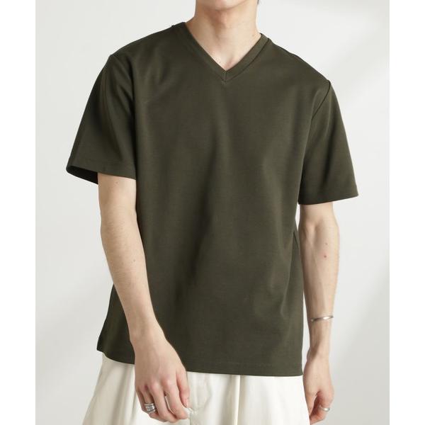 tシャツ ダブルスムースVネックTシャツ 半袖 メンズ