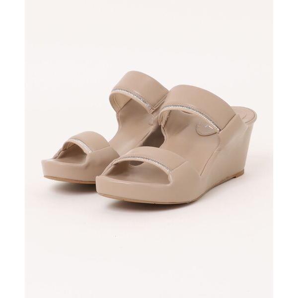 サンダル ウェッジミュールサンダル レディース