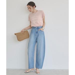 ワイドパンツ ジーンズ デニム デニムパンツ 「3サイズ展開」カーブ デニムパンツ「詳細動画あり」 レディース