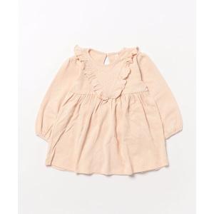 ベビー Long Sleeve Ruffle V Dress || Shell