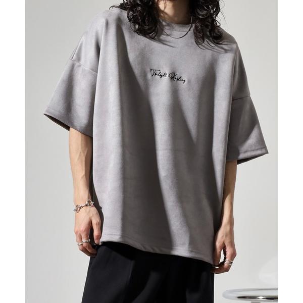 tシャツ Growth by in the attic スエード プリント/刺繍 半袖Tシャツ メン...