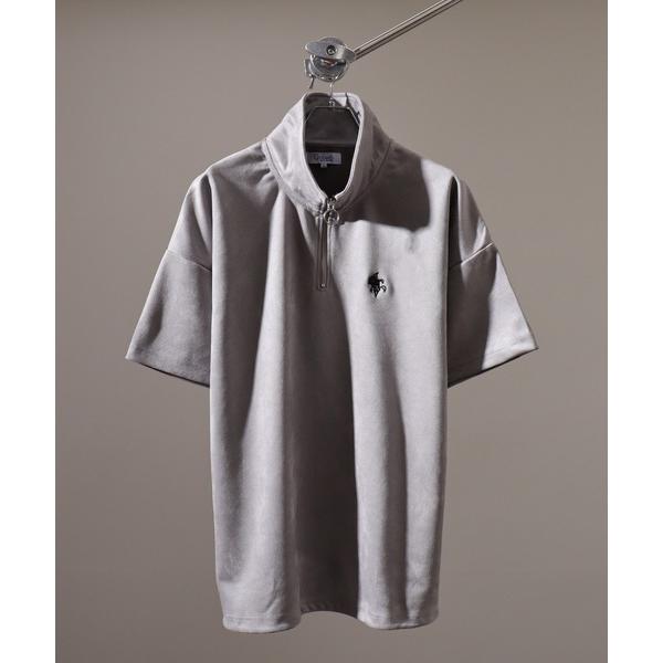 tシャツ Growth by in the attic ハーフZIP スエード 半袖Tシャツ メンズ...