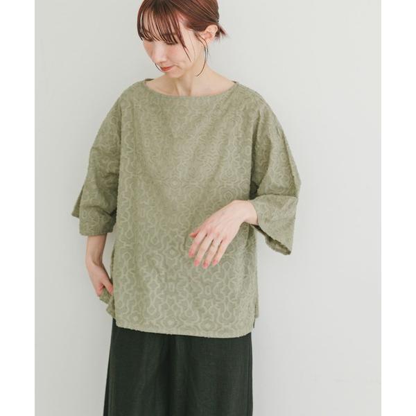 ジャガードハンソデプルオーバー レディース