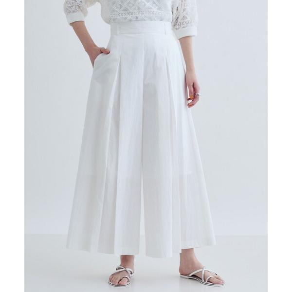 パンツ 「セットアップ可能」ペーパーライクタックフレアパンツ レディース