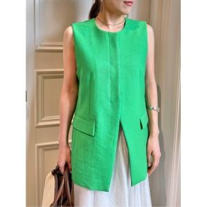 ✨BP✨アルアバイル リネン混ブラウス、ジレセット allureville（アルアバイル） ベスト ジレ リネン混ジレ レディース