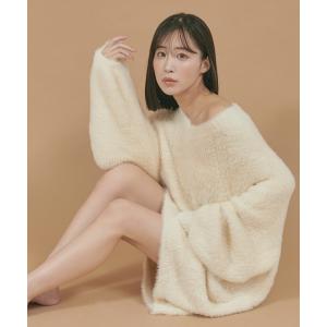 「qumerry.」 Vネックニット FREE アイボリー レディース