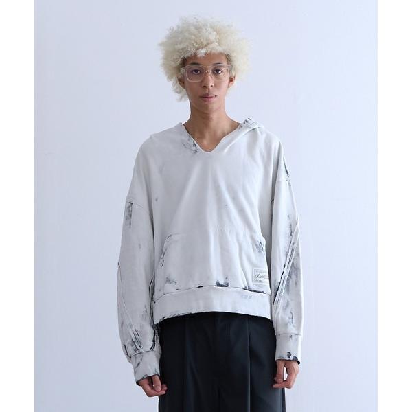 パーカー DISCOVERED BLEACH PULL HOODIE メンズ