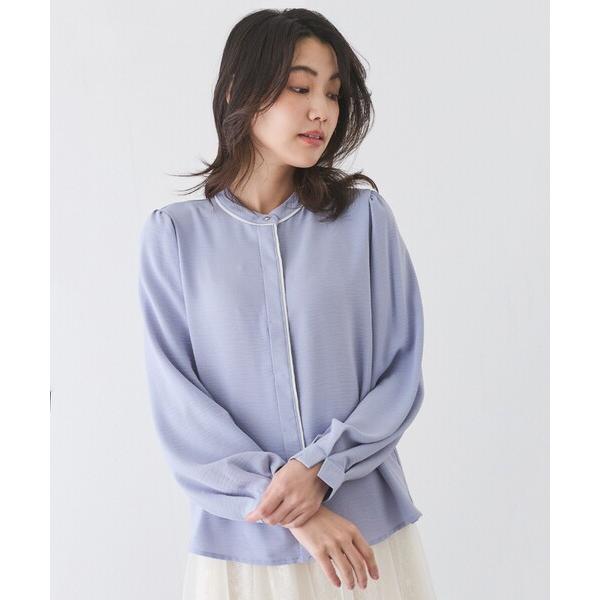 ブラウス シャツ 配色ラインブラウス レディース