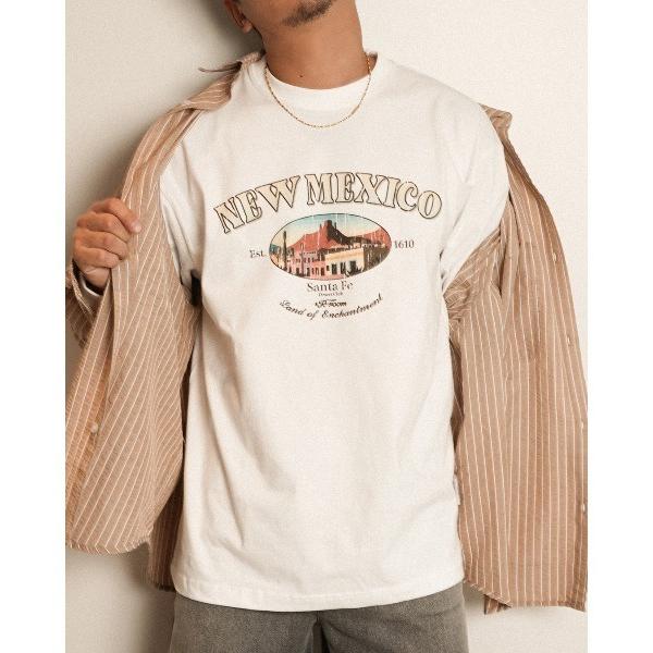 tシャツ ニューメキシコプリントロングスリーブ メンズ