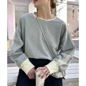 トレーナー スウェット 「WEB限定」ライン裏毛クルースウェット レディース