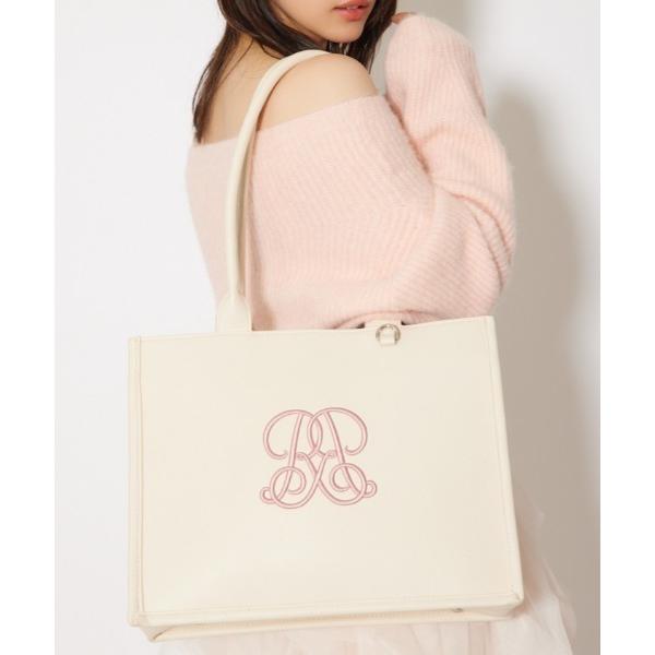 トートバッグ 「WEB・一部店舗限定」WRRロゴフェイクレザートートバッグ レディース