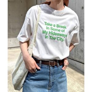 tシャツ 立体ロゴプリントオーバーサイズ半袖Tシャツ レディース メンズ