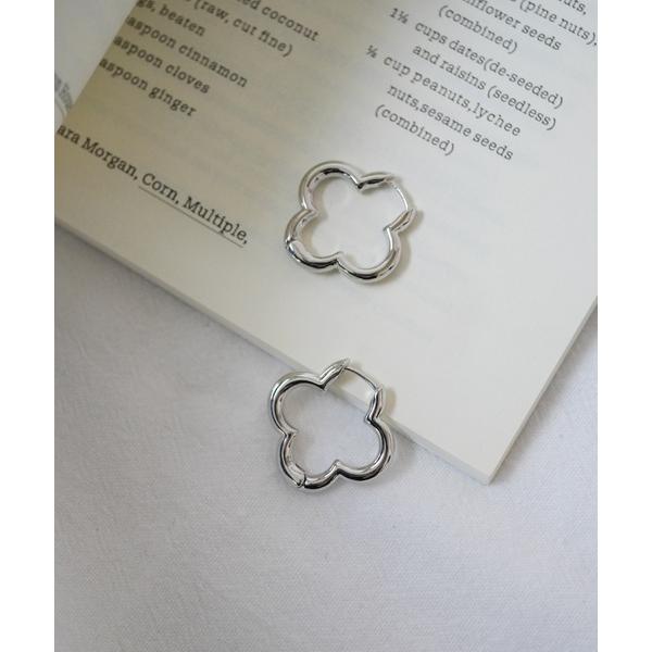 ピアス 「 Port / ポート 」 フラワー シェイプ フープ ピアス レディース