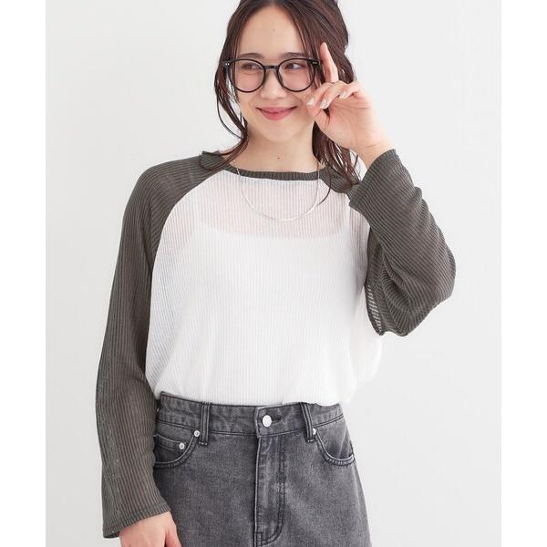 tシャツ 「S-LL」シアーラグランロンT レディース