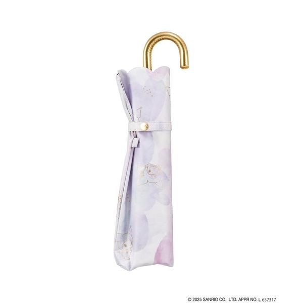 折りたたみ傘 「Wpc.」サンリオキャラクターズ 遮光 水彩モチーフ ミニ 日傘 折りたたみ「完全遮...