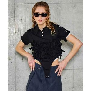 ポロシャツ ポロ Ribbon Polo Bodysuit/リボンポロボディスーツ「MAISON SPECIAL/メゾンスペシャル」 レディース