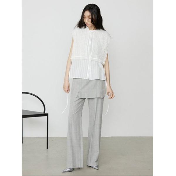パンツ チェックレイヤードトラウザー / Check Layerd Trousers レディース