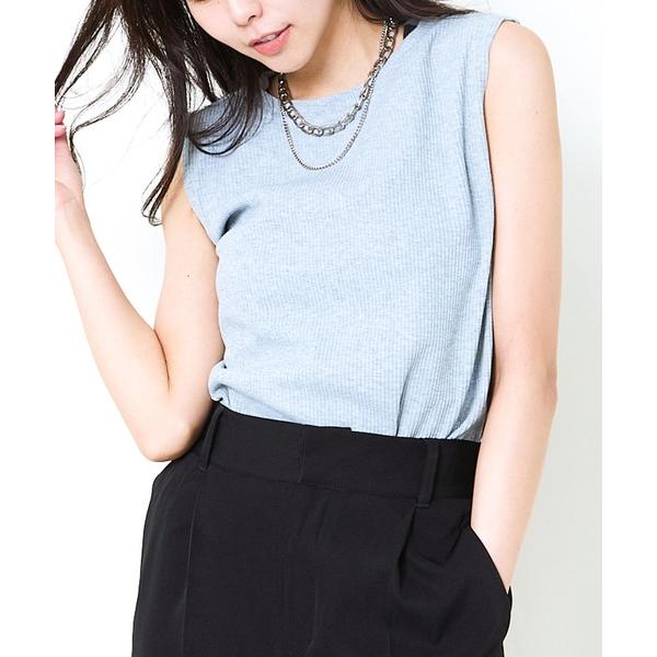 タンクトップ ノースリーブ 「着回し力」ミニマルリブタンク／インにもアウトにも使える レディース