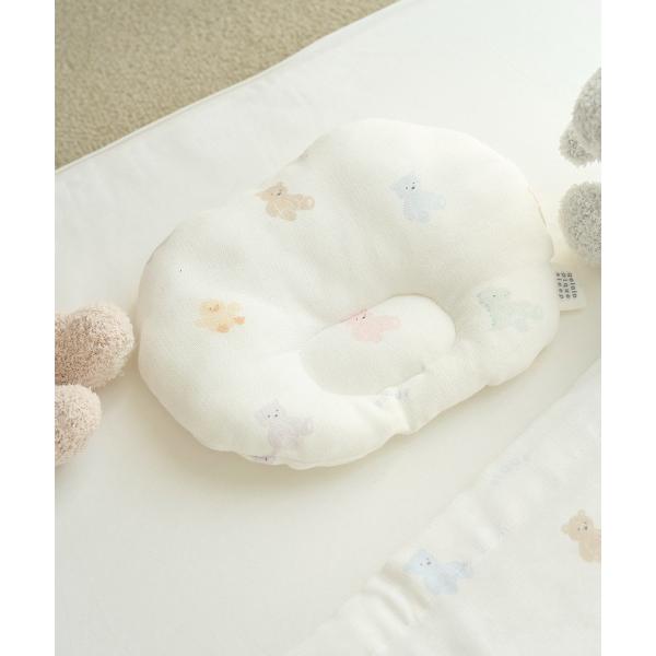 ベッド 寝具 「Sleep」「BABY」ぬいぐるみ柄ガーゼピロー