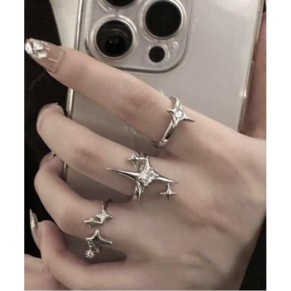 指輪 リング Y2K シルバーリング 3点セット(BDS) メンズ レディース
