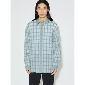 シャツ MIDIUMISOLID Men’s シアーチェックシャツ メンズ