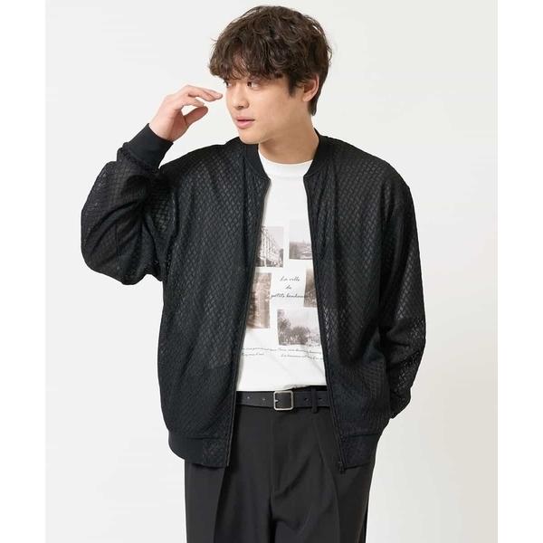 ブルゾン アウター 「洗濯機で洗える/吸水速乾」ダイヤシアーリブブルゾン メンズ