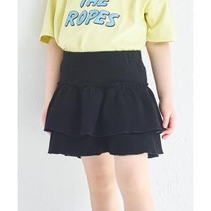 スカート ストレッチ素材 フリル スカッツ キッ...の商品画像