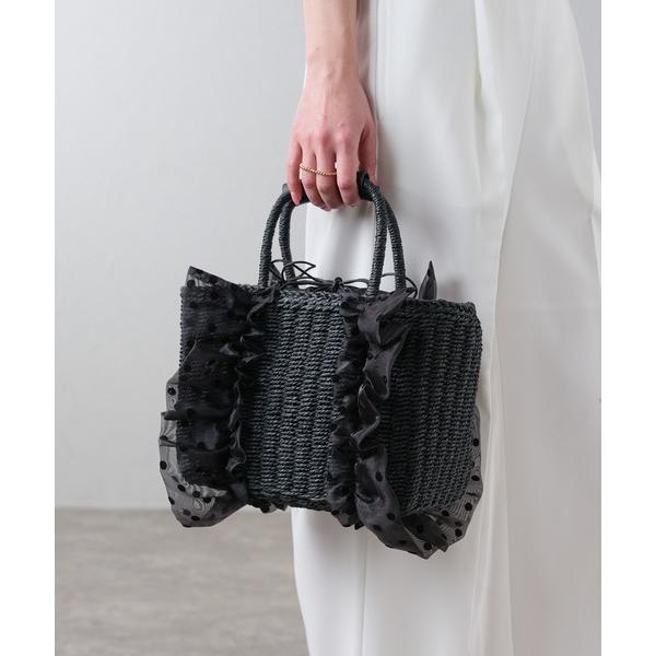 かごバッグ カゴバッグ フリルカゴハンドバッグ / カゴバッグ