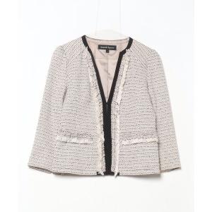 「nanette lepore」 ノーカラージャケット 4 ベージュ レディース