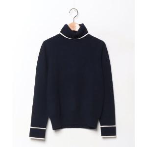 「OLD ENGLAND」 タートルネックニット 36 ネイビー レディース