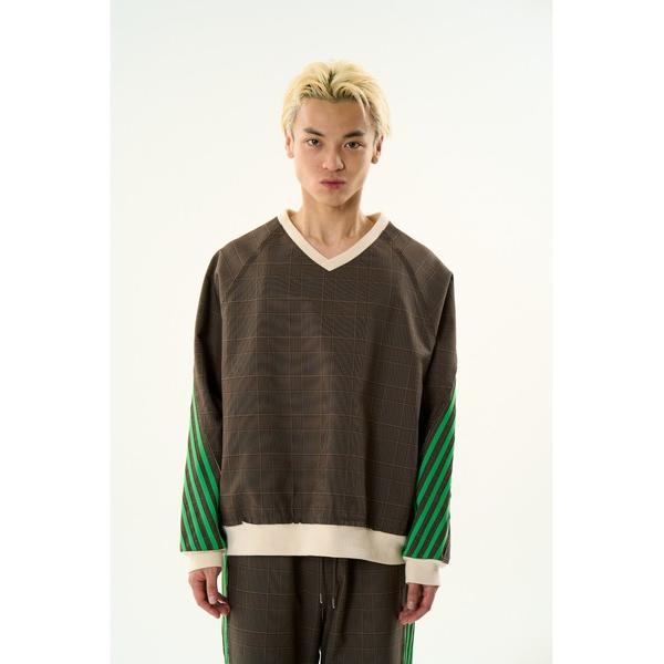 ブルゾン アウター CHECK BONDING LINE PULLOVER メンズ