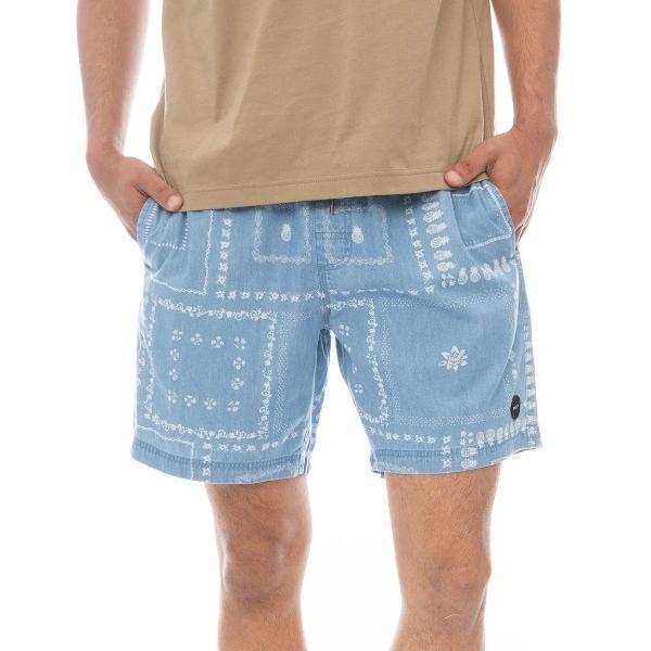 パンツ RVCA メンズ ESCAPE ELASTIC CHAMBRAY 17 ショートパンツ 「2...