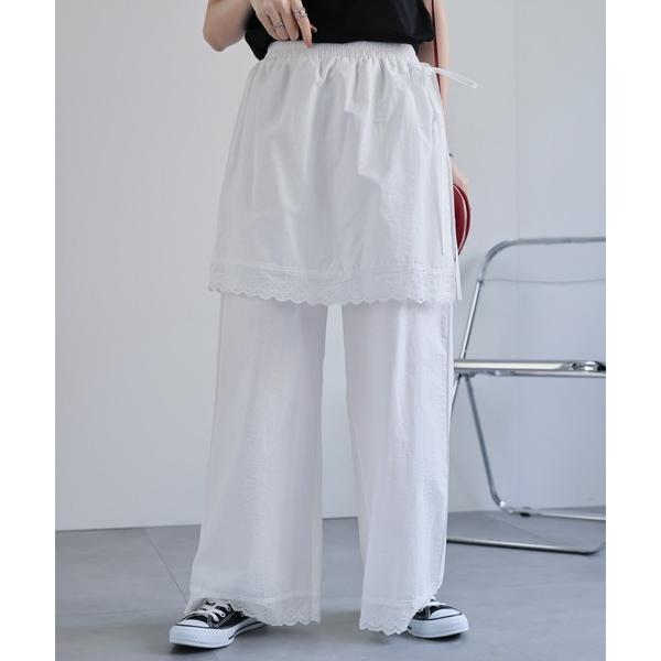 パンツ 「レディース商品」ラップスカートレイヤードパンツ レディース