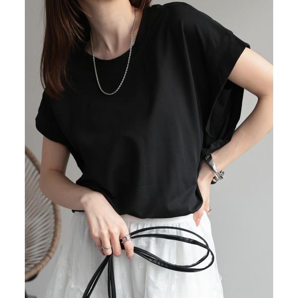 tシャツ 「レディース商品」ゆるシルエットフレンチスリーブTシャツ/トップス レディース