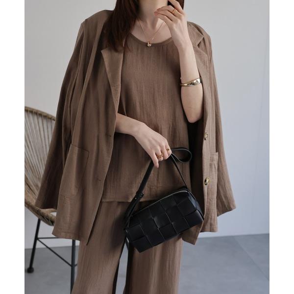 セットアップ 「3点セット」リネンライクセットアップ レディース