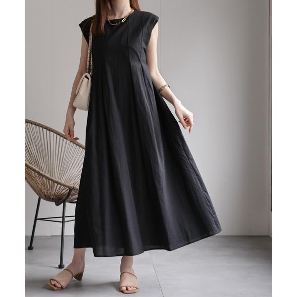 ワンピース 「レディース商品」リボン付きタックフレアワンピース