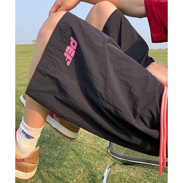 ハーフパンツ パンツ 短パン 「WARAIJOGO」ビビッドカラーロゴハーフパンツ(NEZ) メンズ...