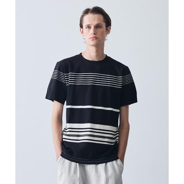 tシャツ 「定番人気」セーターマシーン ボーダー クルーネック ニット Tシャツ メンズ レディース