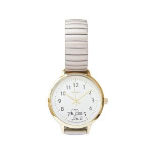 腕時計 スヌーピー パールジャバラウォッチ GY FW レディース