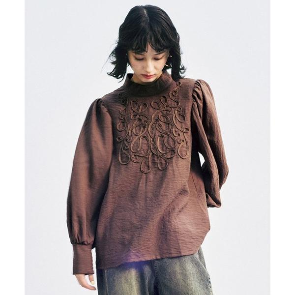 ブラウス シャツ ＢＲＡＮＤ　ＮＥＷ　ＭＩＸ　ＳＴＹＬＥ　コードエンブロイダリーブラウス レディース