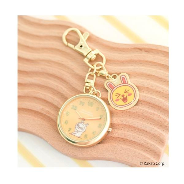 キーホルダー カカオフレンズ チャーム付きキーチェーンウォッチ YE FW