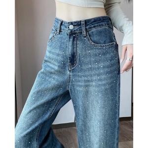 CANVAS+ ジーンズ デニム デニムパンツ 「CANVAS+」ラインストーン