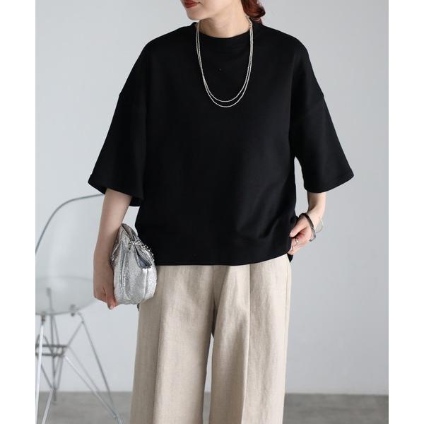 tシャツ ドロップショルダー裏毛半袖Tee レディース