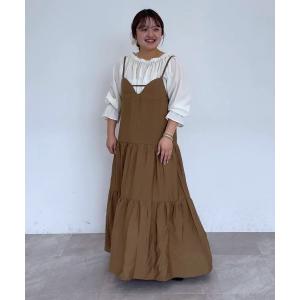 マルチサイズ ワンピース ティアードキャミワンピース