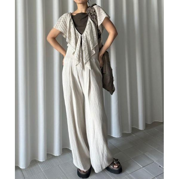 サロペット オーバーオール MEDI RUFFLE KNIT ROMPERS レディース